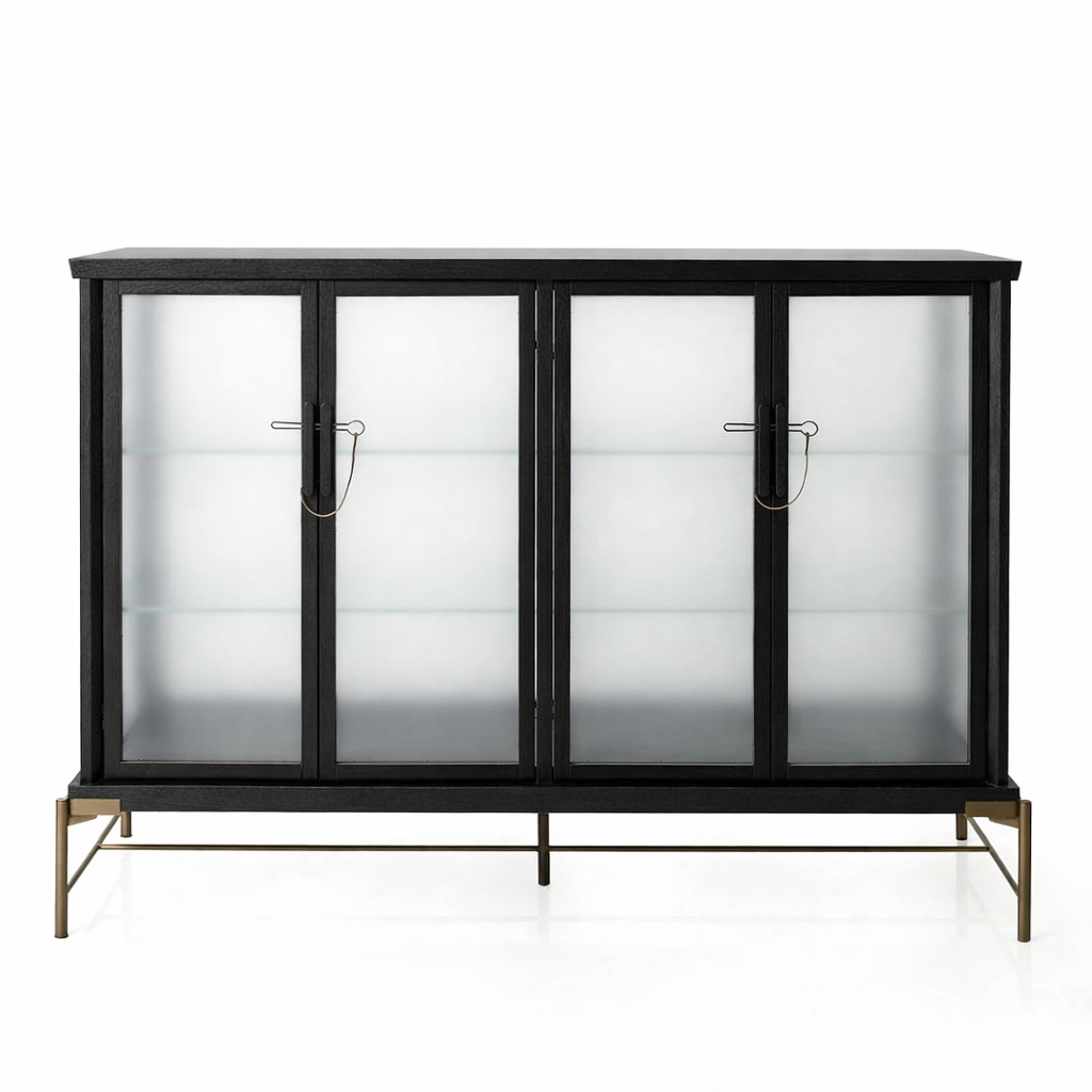 Dowry I kabinet, onyx eg, frosted glass fra Stellar Works - 1 - Jacobsen Plus