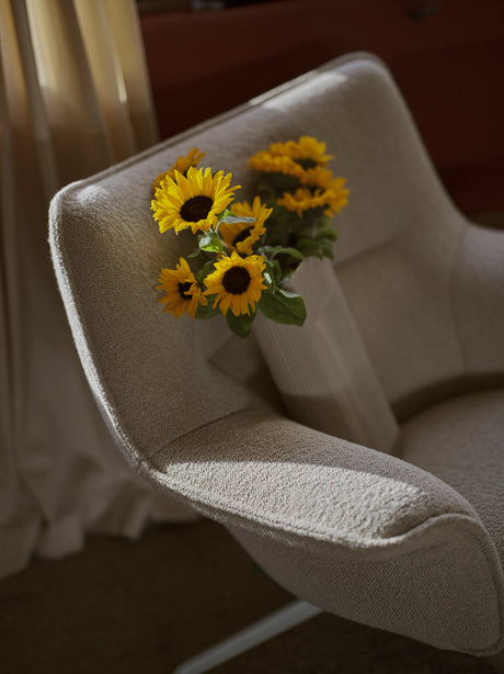 Doze Lounge Chair, Low Back, Ocean 80/tekstil, Tube base fra Muuto - Swivel Base - Jacobsen Plus