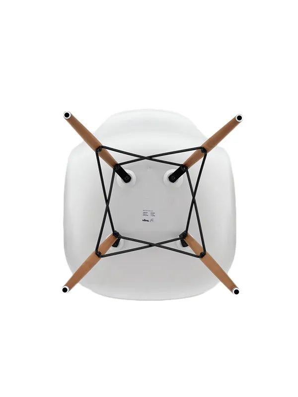 Ben dup til Eames stole, 4 stk. - Til DSW-DAW, hvid plast, sort filt - Jacobsen Plus