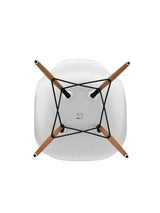 Ben dup til Eames stole, 4 stk. - Til DSW-DAW, hvid plast, sort filt - Jacobsen Plus