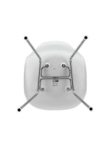 Ben dup til Eames stole, 4 stk. - Til DSX, hvid plast, sort filt - Jacobsen Plus