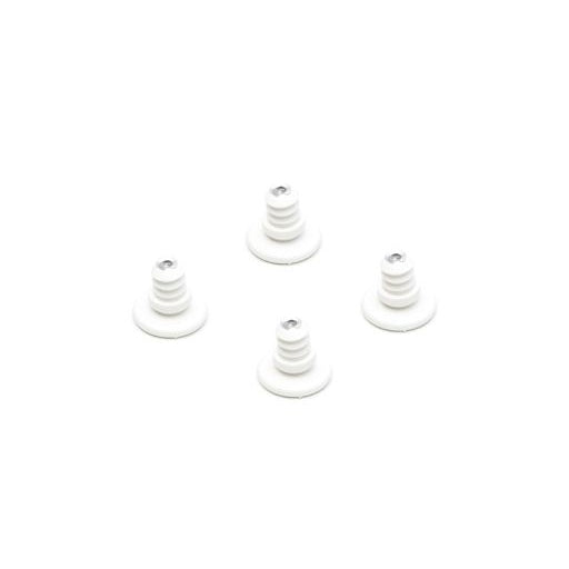 Ben dup til Eames stole, 4 stk. - Til DSX, hvid plast - Jacobsen Plus