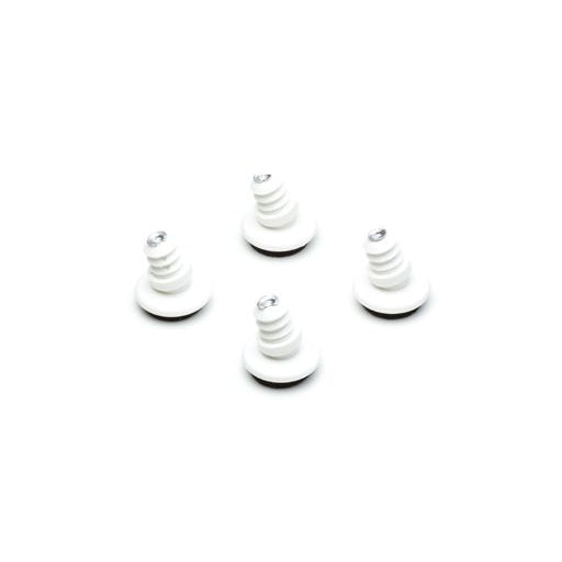 Ben dup til Eames stole, 4 stk. - Til DSX, hvid plast, sort filt - Jacobsen Plus