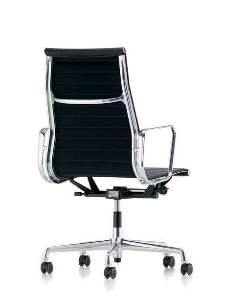 Aluminium Chair EA 119 kontorstol, sort læder fra Vitra - 2 - Jacobsen Plus