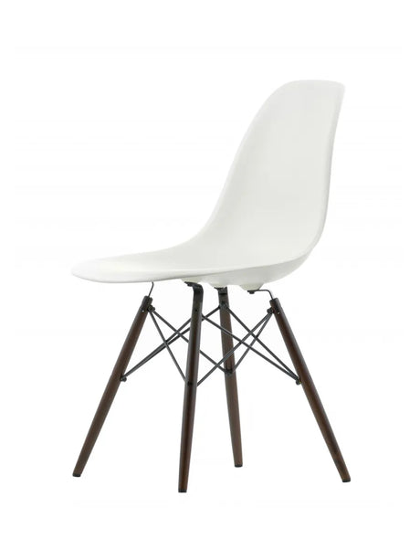 Eames Plastic Side Chair DSW, mørkbejdset ahorntræ fra Vitra - Mustard - Jacobsen Plus