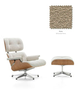 Eames Lounge Chair inkl. Fodskammel, valnød/Nubia fra Vitra - Bamboo - Terra - Jacobsen Plus