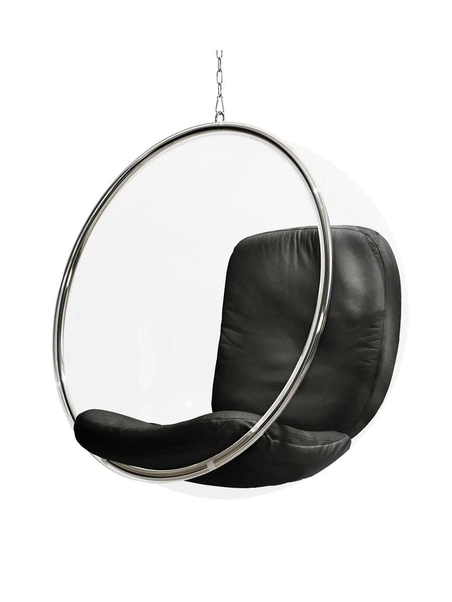 The Bubble Chair af Eero Aarnio - Black leather - Jacobsen Plus