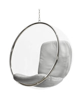 The Bubble Chair af Eero Aarnio - Silver leather - Jacobsen Plus