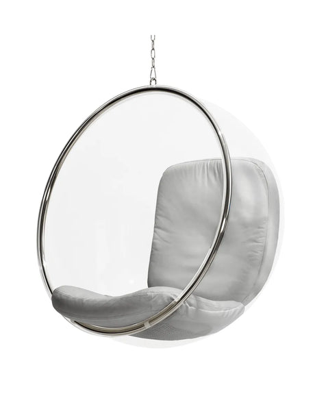 The Bubble Chair af Eero Aarnio - Silver leather - Jacobsen Plus