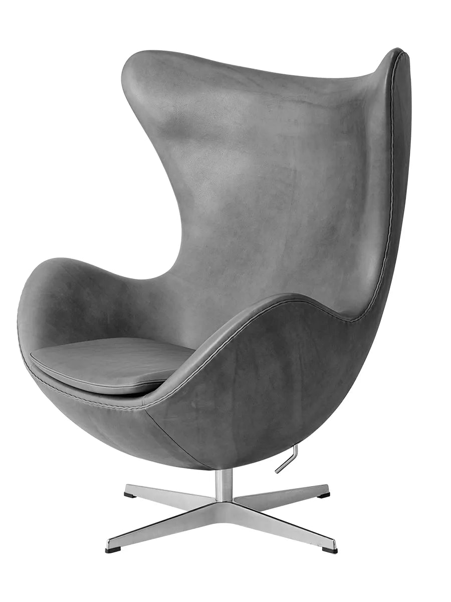 3316 Ægget af Arne Jacobsen læder - Embrace læder / Concrete - Jacobsen Plus