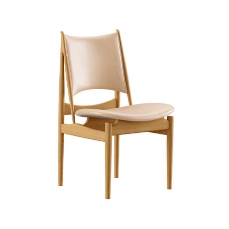 Egypterstol, eg olie af Finn Juhl - Vegetabilsk læder (natur) - Jacobsen Plus