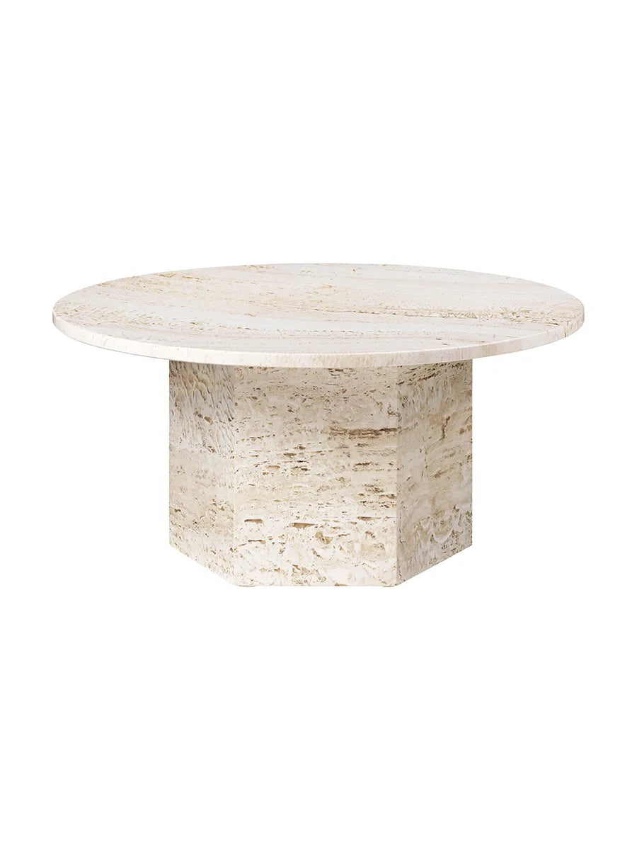 Epic Coffee Table Ø80 cm, travertine fra GUBI - 1 - Jacobsen Plus