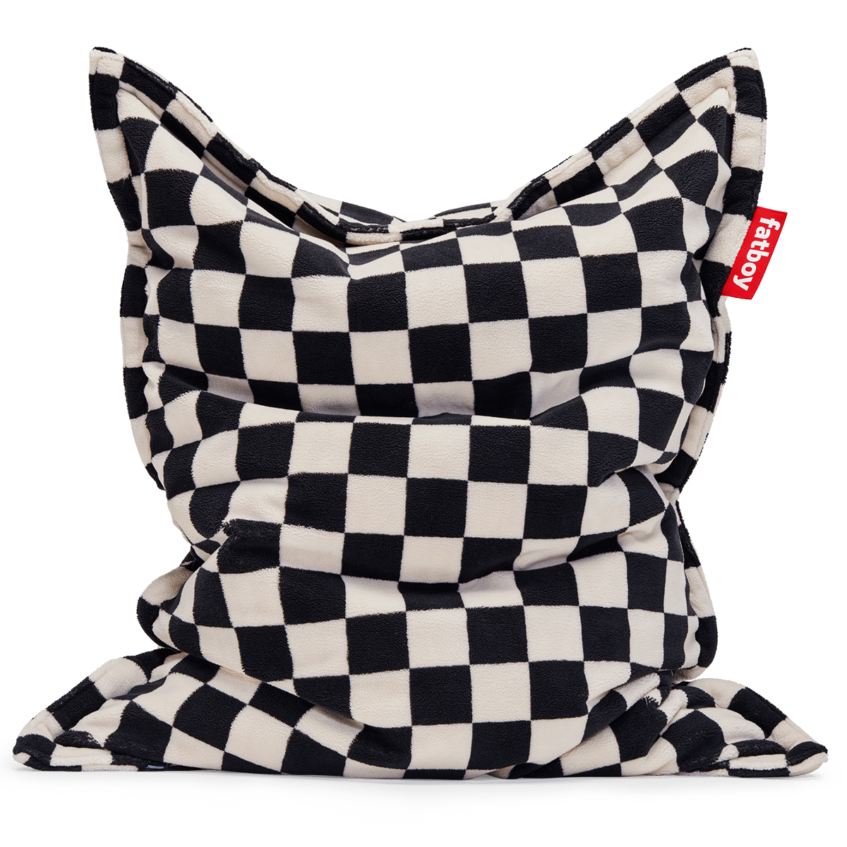 Original Slim Teddy sækkestol fra Fatboy - Chess black ecru - Jacobsen Plus