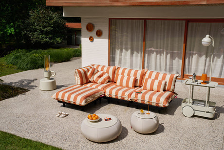 Paletti Set Large Left - udendørs hjørnesofa fra Fatboy - Orange Creme - Jacobsen Plus