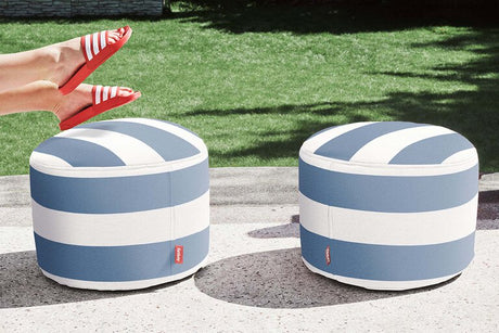 Point outdoor - Puf fra Fatboy - Stripe Ocean Blue - Jacobsen Plus