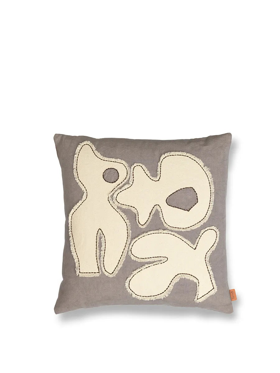 Figure Cushion, grey blue/off-white fra Ferm Living - 1 - Jacobsen Plus