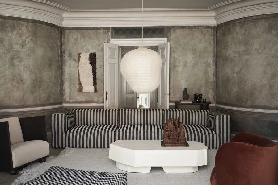 Catena Sofa Center Louisiana, sand/black fra Ferm Living