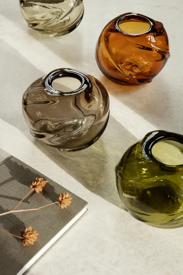 Water Swirl vase, Round fra Ferm Living