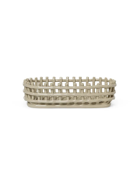 Ceramic Basket, oval fra Ferm Living - Cashmere - Jacobsen Plus