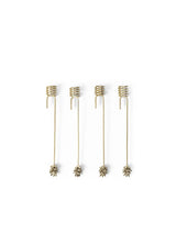 Forest Christmas Tree Candle Holders, sæt á 4 stk., brass fra Ferm Living - 1 - Jacobsen Plus