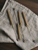 Forest Christmas Tree Candle Holders, sæt á 4 stk., brass fra Ferm Living - 2 - Jacobsen Plus