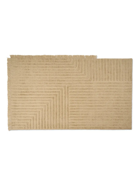 Crease Wool Rug, Light Sand fra Ferm Living - Large - Jacobsen Plus