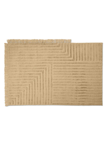 Crease Wool Rug, Light Sand fra Ferm Living - Small - Jacobsen Plus