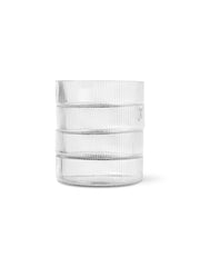Ripple Serving Bowls Clear, sæt á 4 fra Ferm Living