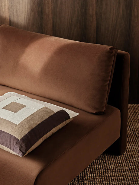 Border Patchwork Cushion fra Ferm Living - Dark Sage - Red Brown - Jacobsen Plus