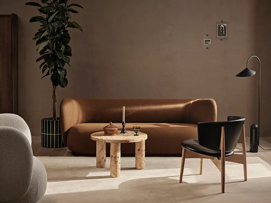 Post Coffee Table, burl veneer fra Ferm Living - 2 - Jacobsen Plus