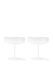 Ripple Champagne Saucers Frosted, sæt á 2 fra Ferm Living