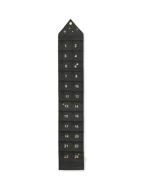 Star Christmas Calendar, Narrow fra Ferm Living - Dark Green-Gold - Jacobsen Plus