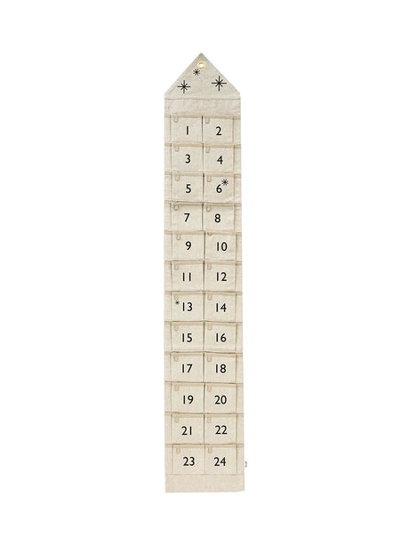 Star Christmas Calendar, Narrow fra Ferm Living - Sand-black - Jacobsen Plus