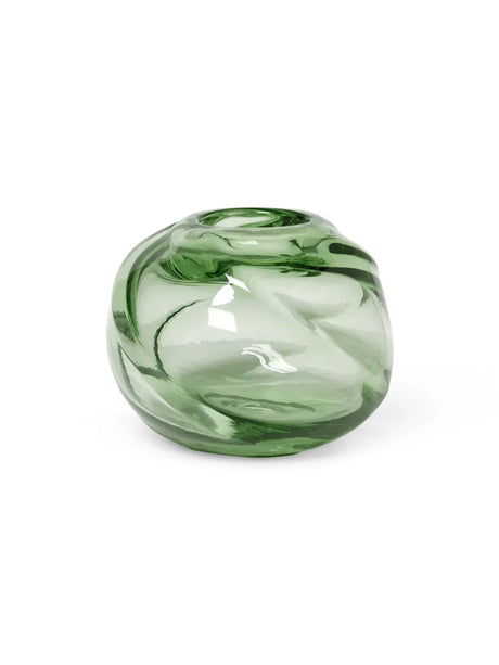 Water Swirl vase, Round fra Ferm Living - Recycled Clear - Jacobsen Plus