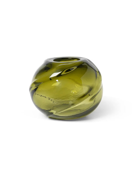 Water Swirl vase, Round fra Ferm Living - Moss green - Jacobsen Plus