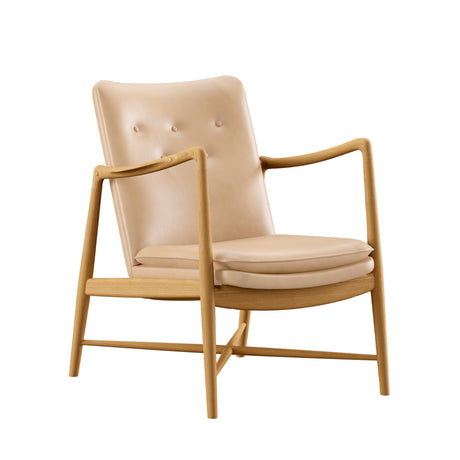 Kaminstolen, eg olie af Finn Juhl - Vegetabilsk læder (natur) - Jacobsen Plus