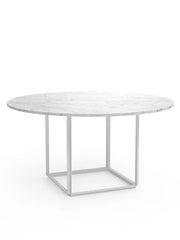 Florence spisebord Ø145, white carrea fra New Works
