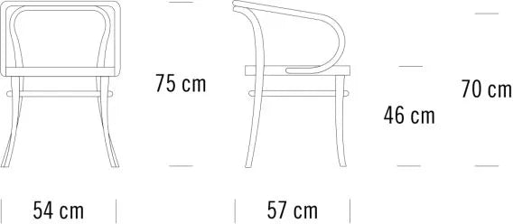 209 Armstol, bøg fra Thonet - 4 - Jacobsen Plus