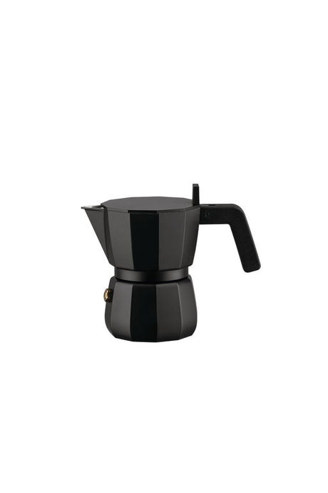 Moka espresso kaffebrygger, sort fra Alessi - 1 Kop - Jacobsen Plus