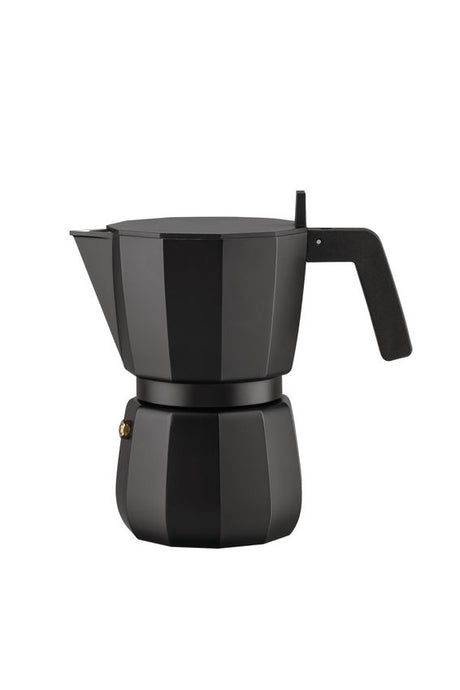 Moka espresso kaffebrygger, sort fra Alessi - 6 Kopper - Jacobsen Plus