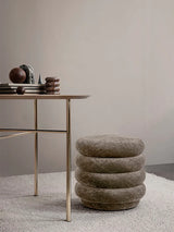 Pouf Round, faded velvet fra Ferm living - 3 - Jacobsen Plus