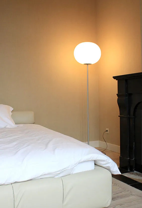 Glo-Ball F, Silver Gulvlampe fra Flos