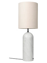Gravity XL Floor Lamp, High fra GUBI - Canvas skærm / Hvid marmor - Jacobsen Plus