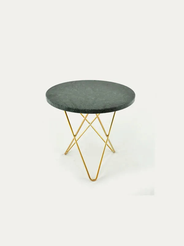 Mini O Table fra OX Denmarq - Messing / Grøn marmor - Jacobsen Plus