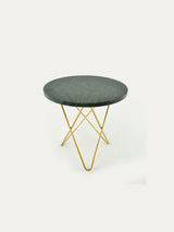 Mini O Table fra OX Denmarq - Messing / Grøn marmor - Jacobsen Plus