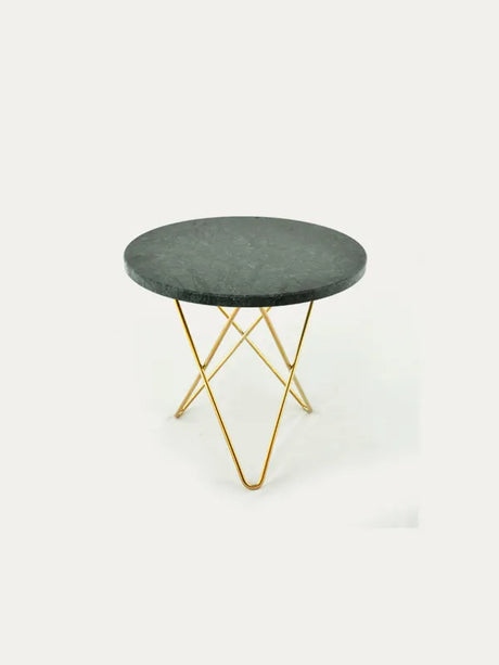 Mini O Table fra OX Denmarq - Messing / Grøn marmor - Jacobsen Plus