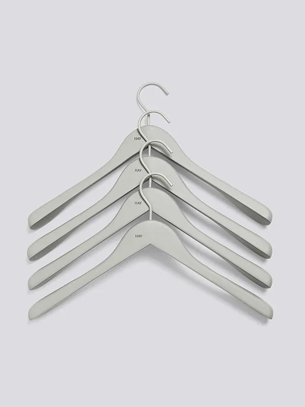 Soft Coat Hanger 4 stk. fra Hay - Wide / Grå - Jacobsen Plus