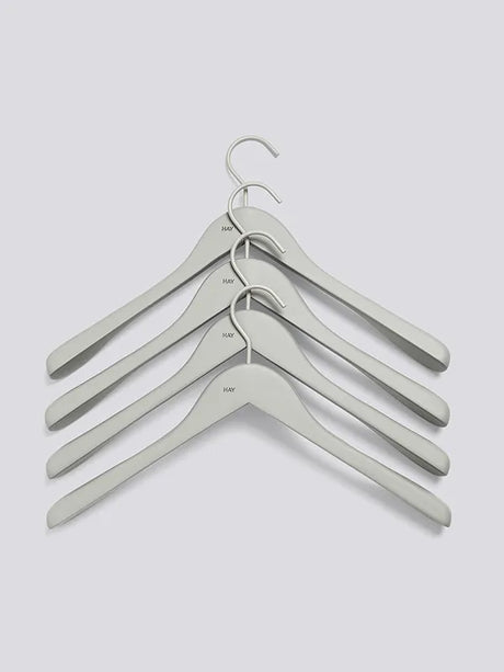 Soft Coat Hanger 4 stk. fra Hay - Wide / Grå - Jacobsen Plus