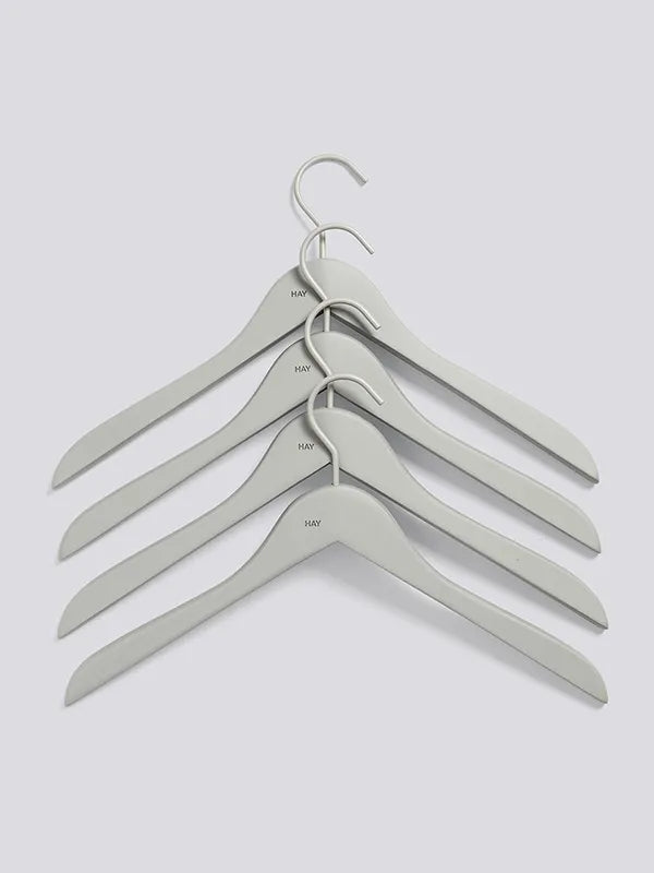 Soft Coat Hanger 4 stk. fra Hay - Slim / Grå - Jacobsen Plus