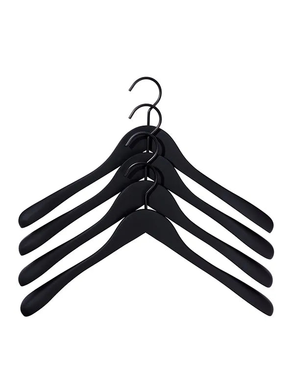 Soft Coat Hanger 4 stk. fra Hay - Wide / Sort - Jacobsen Plus